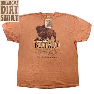 Oklahoma Dirt Shirt Vintage T-Shirt Buffalo Hand Dyed Cotton XXL NWT